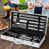 18-teiliges Barbecue Grillbesteck Set aus Edelstahl - 9