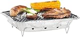 infactory Grill: Handliche Einweggrills im 2er-Pack, mit 500 g Kohle und Anzünder (Einmalgrill) - 3